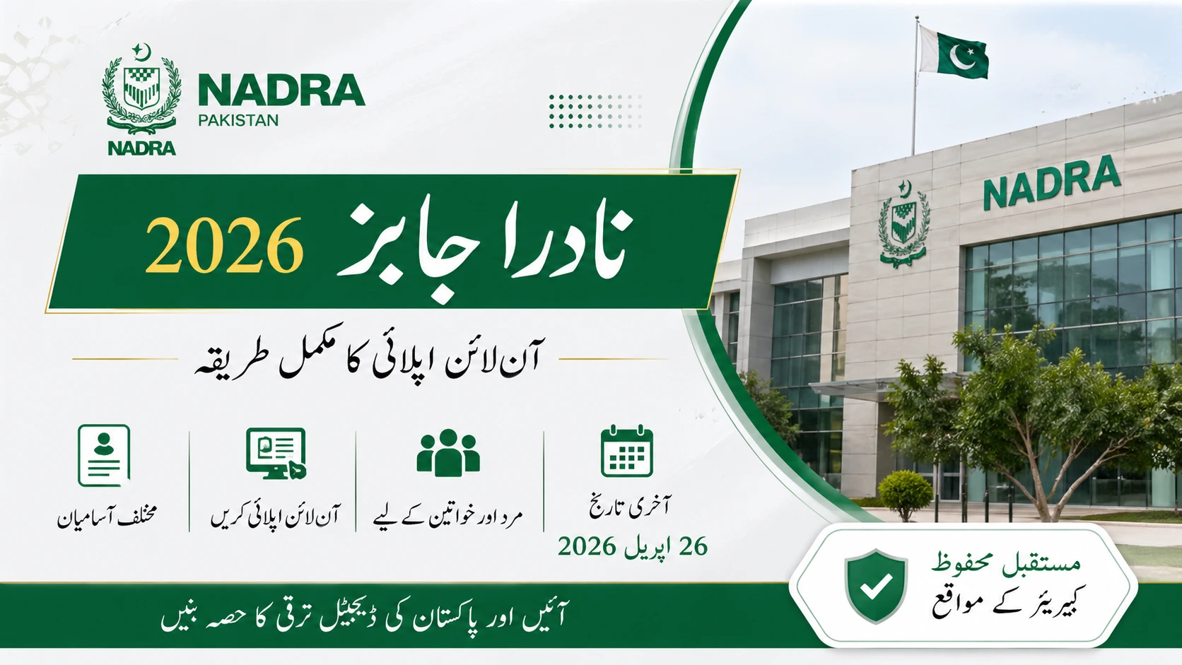 NADRA Jobs 2026 Online Apply – Latest Vacancies, Eligibility & Deadline (Apply Now)